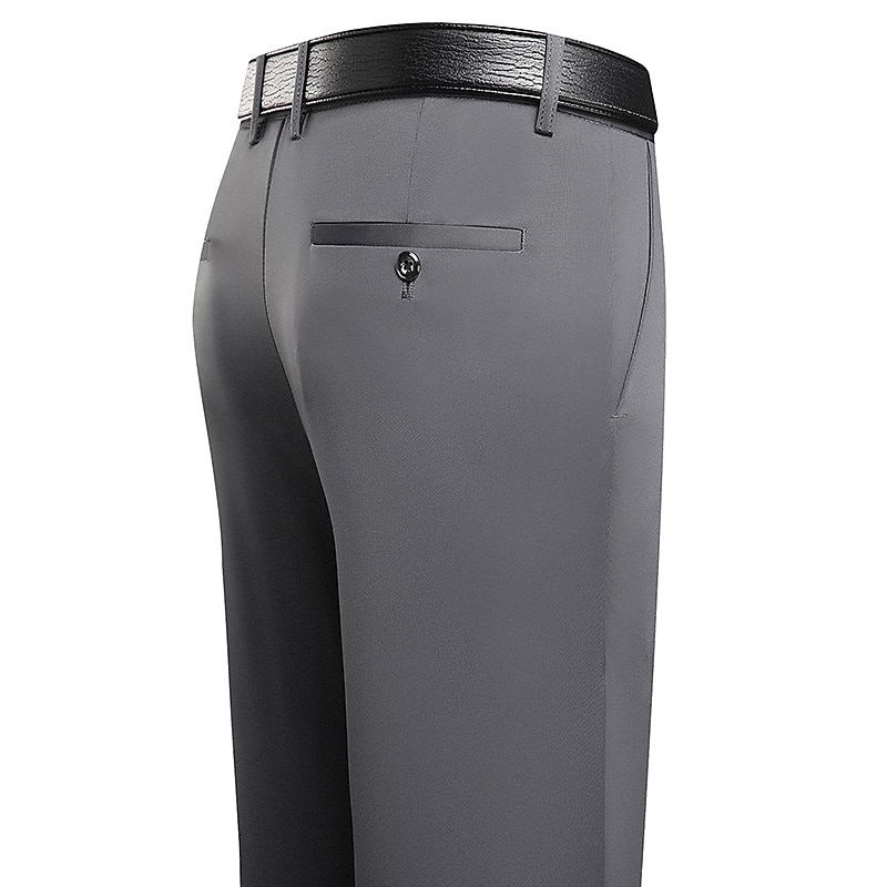 Bărbați Costume Pantaloni chinez Buzunar Simplu Confort Respirabil Nuntă Afaceri Casual Modă Clasic Galben Bleumarin Strech 2026 - $18.49 –P10