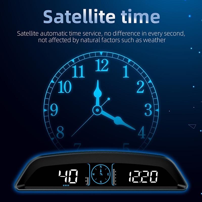 2025年 デジタル gps 速度計 ユニバーサル ヘッドセット車 5.5 インチ大型液晶ディスプレイ hud mph 速度疲労運転アラート すべての車両の速度超過警告トリップ メーター  コレクション – $71.99 –P10