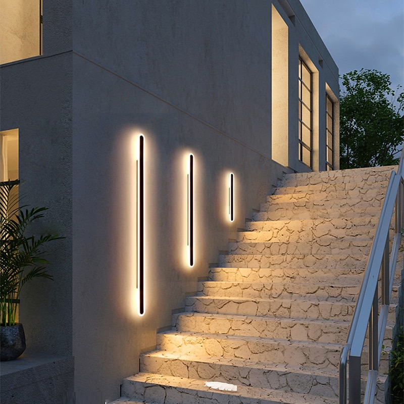 LED Estilo nórdico Iluminación para pared exterior Lámparas de pared para interiores Sala de estar Al Aire Libre Metal Luz de pared IP65 85-265V 25 W 2025 - $279.19 -P6
