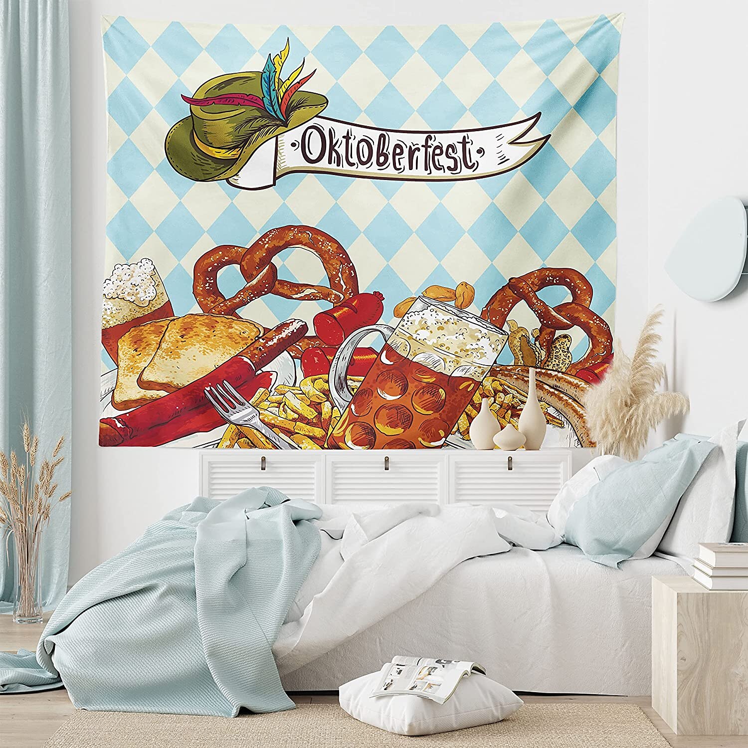 Oktoberfest gobelín na zdraví piva oslava velká stěna gobelín umění výzdoba deka závěs závěs domácí ložnice dekorace obývacího pokoje 2025 - $13.99 –P5