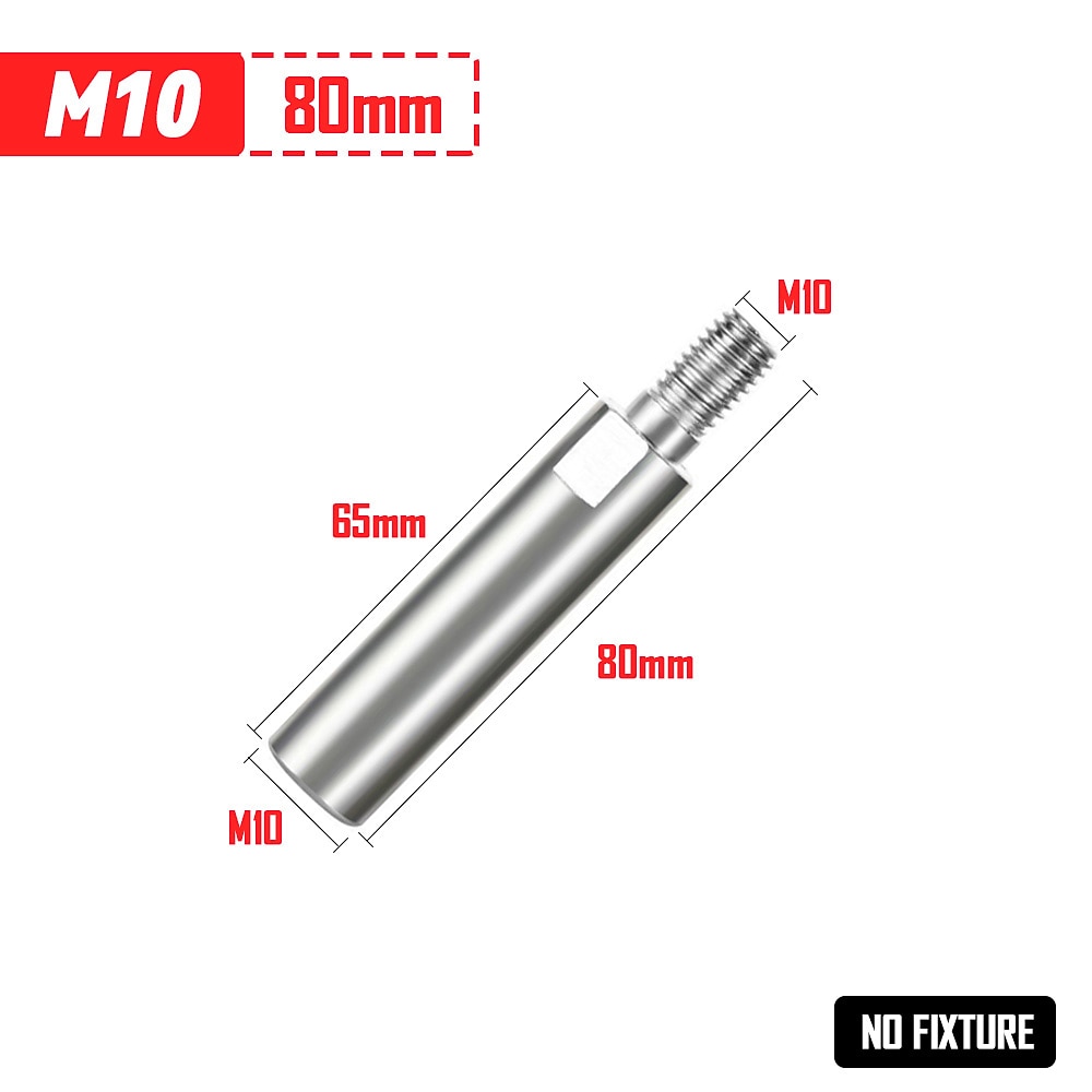 haakse slijper bit extension as 80mm m10 duurzame drijfstang voor polijsten pad slijpen verbinding adapter power tool 2026 - $9.99 –P1