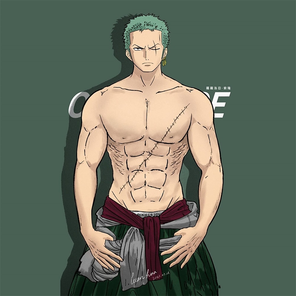 un pezzo roronoa zoro parrucche breve roronoa zoro un pezzo parrucche verde cosplay capelli sintetici anime del partito sintetico di halloween del 2025 a $23.99 –P8