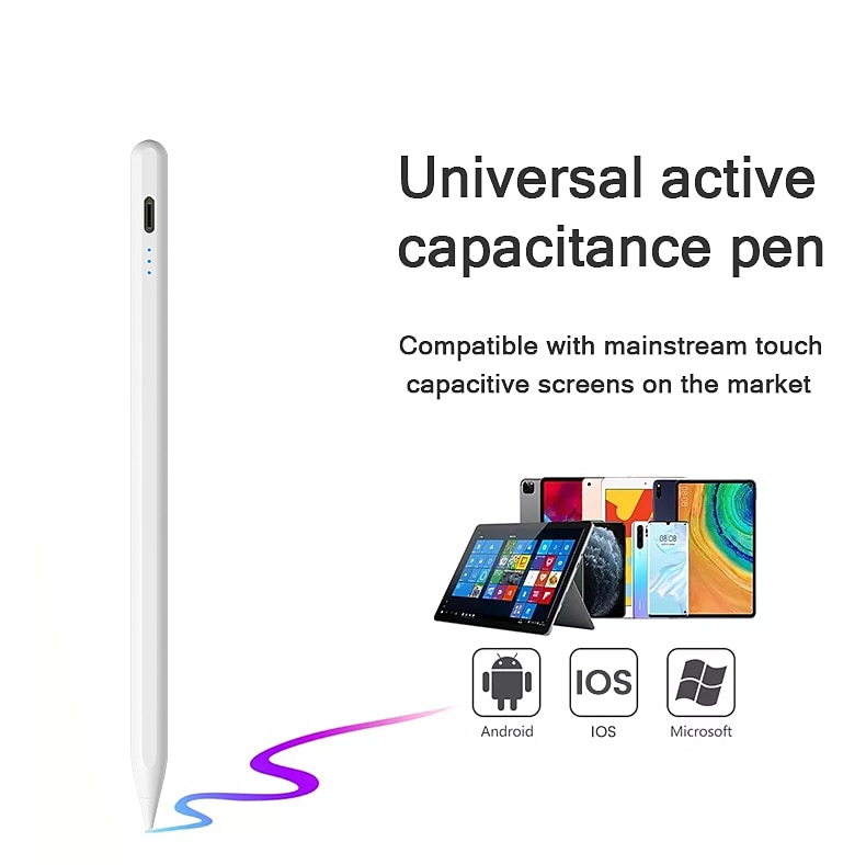 стилус для apple ipad pro/air полностью заряжает этот стилус для ipad за 15 минут, предназначен для Apple Pencil с чувствительностью наклона, отталкиванием ладони и магнитами 2025 - $29.99 –P1