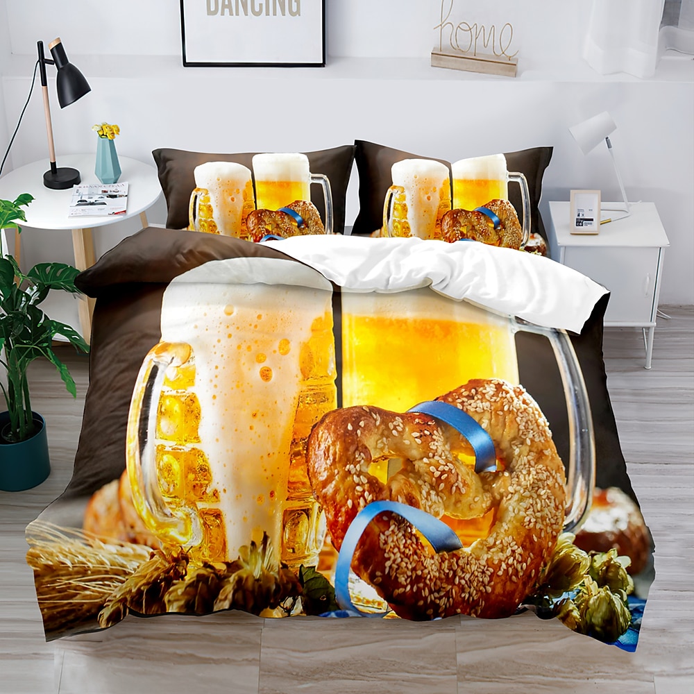 oktoberfest beer festival 3-delt dynetrekk sett hotellsengesett dynetrekk inkluderer 1 dynetrekk, 2 putevar for dobbeltrom/dronning/konge(1 putevar for tvilling/enkeltrom) 2025 - $45.99 –P2