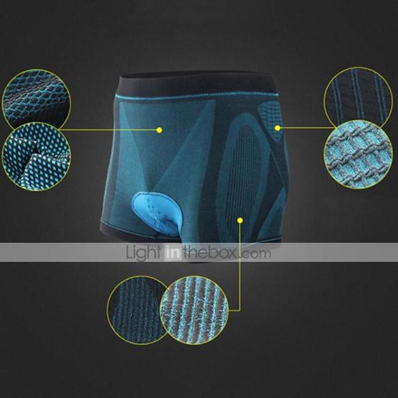 Herre Sykkelundertøy Sykkel Boxershorts Fôrede shorts Fjellsykling Veisykling sport 3D Pute Pustende Anatomisk design Hurtigtørkende Svart / Blå Lycra Klær Sykkelklær Avanserte sømteknikker 2025 - $16.79 –P4
