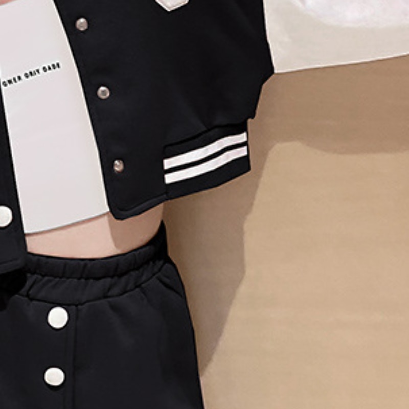 Flickor 3D Bokstav Kjolset Klädesset Långärmad Höst Vinter Ledigt Preppy stil Bomull Barn 5-13 år Skola Utomhus Normal 2025 - $40.99 –P3