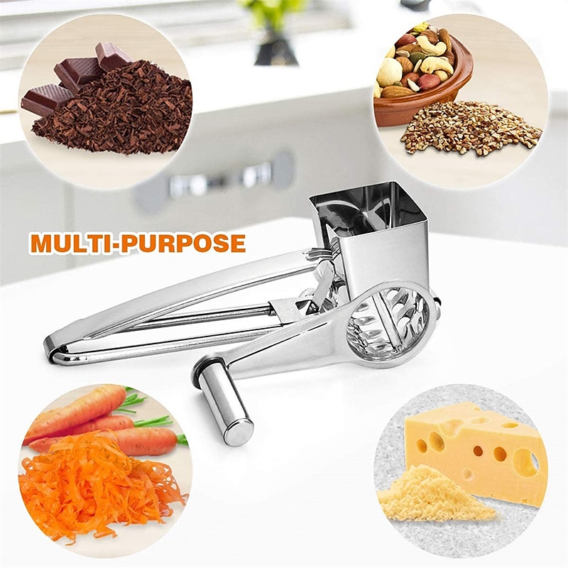 1/2/3/4 Drums Blades Rotary Cheese Grater Cheese Cutter Slicer Stainless  Steel Cheese Shredder Butter Nut Cutter Manual Spin Multifunctional Cheese  Grinder Kitchen Gadgets 2024 - $17.99