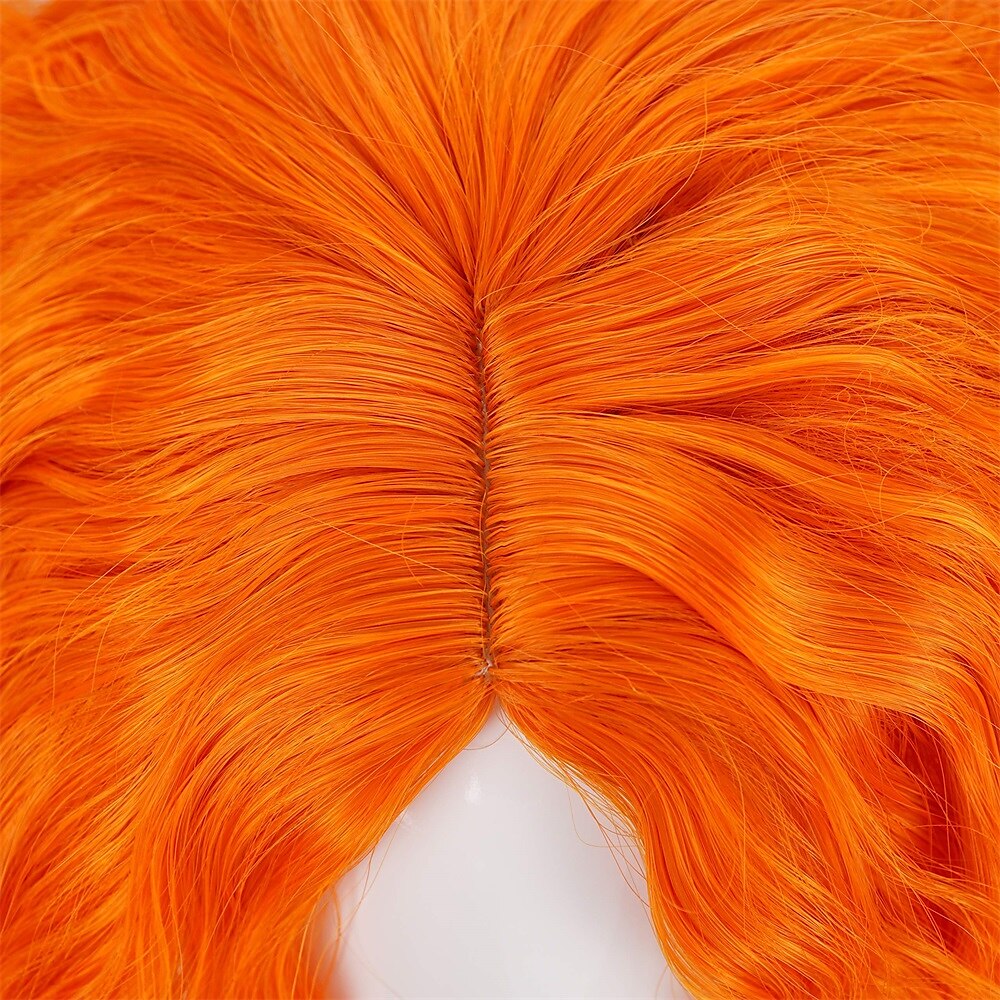 parrucche arancioni corte e ricce disordinate da cappellaio matto, unisex, resistenti al calore, per cosplay, feste di carnevale, parrucche di Holloween del 2025 a $18.49 –P9