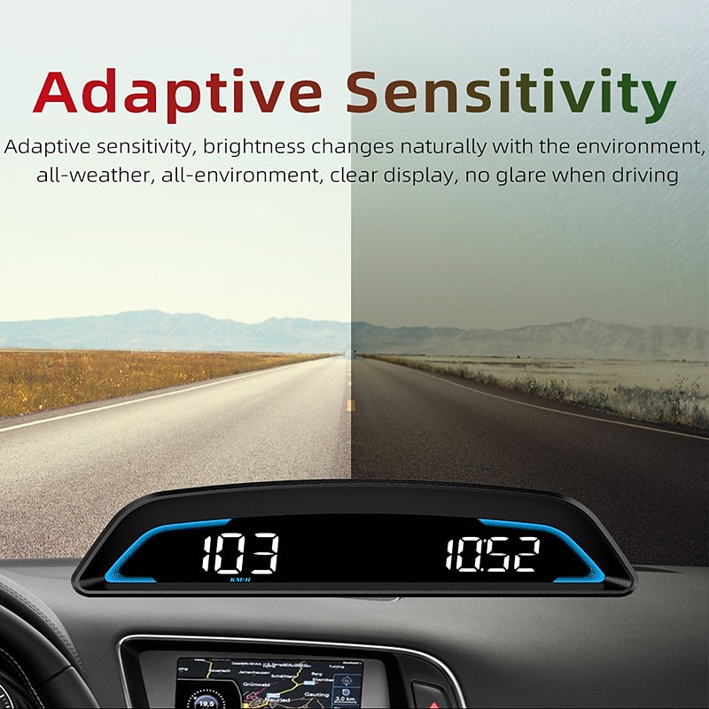 2025年 デジタル gps 速度計 ユニバーサル ヘッドセット車 5.5 インチ大型液晶ディスプレイ hud mph 速度疲労運転アラート すべての車両の速度超過警告トリップ メーター  コレクション – $71.99 –P17