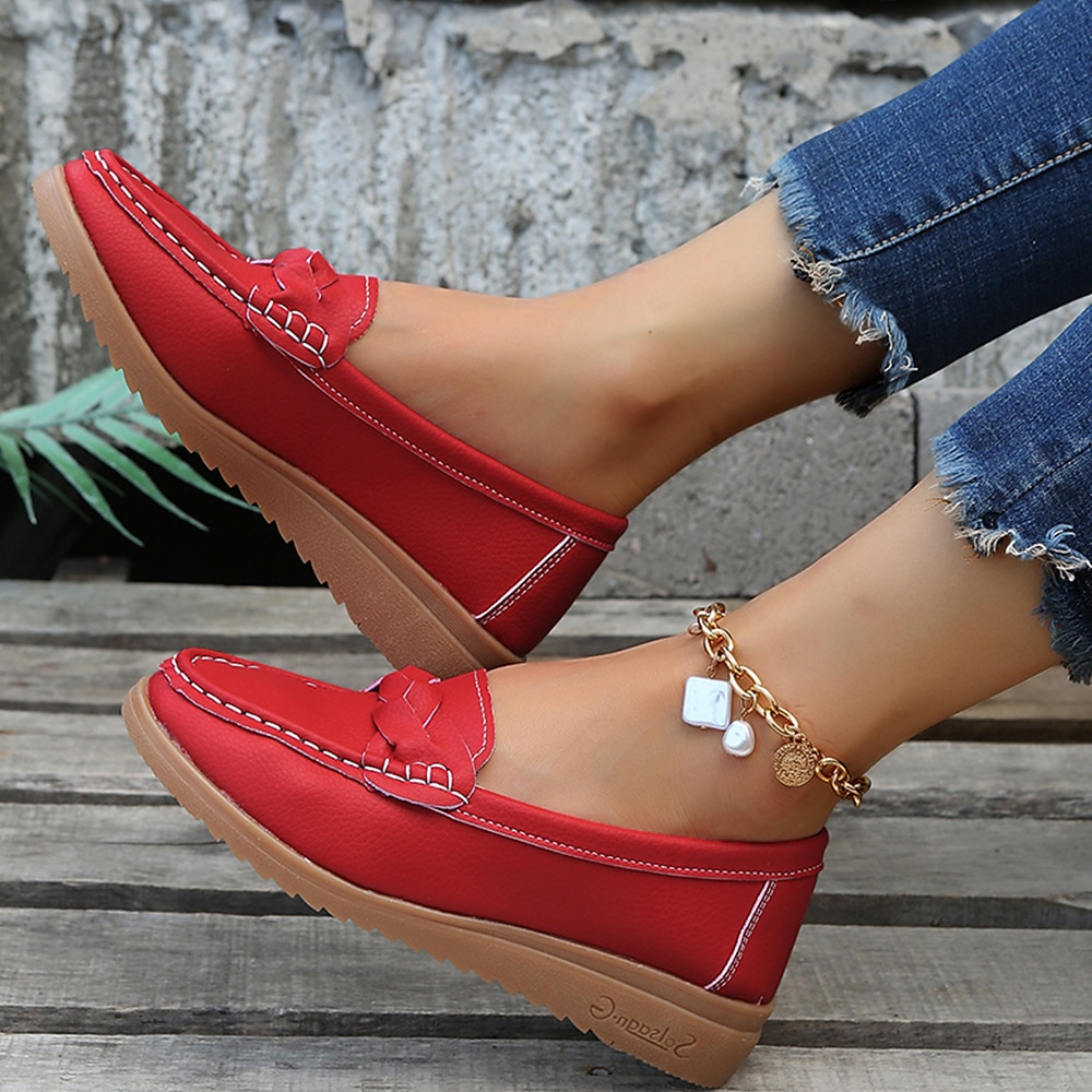 Women's Navy Blue Loafers – Comfortable Slip-On Moccasins with Bow Accent and Non-Slip Sole for Casual Everyday Wear 2026 - $26.99 –P9