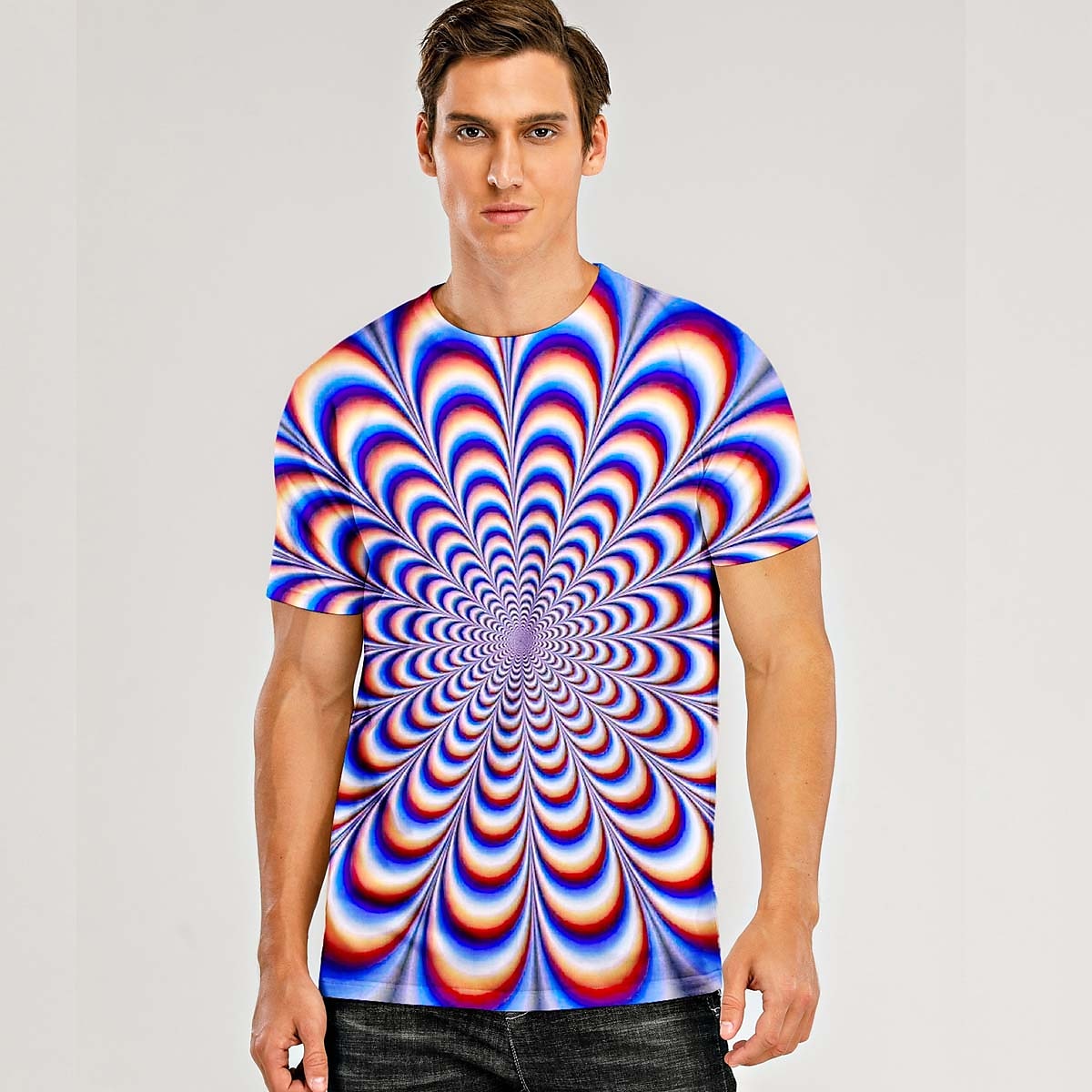 Herre Grafisk 3D Print Skjorte T skjorte T-skjorter Kortermet T skjorte 3D-utskrift Klassisk krage Skjorte Grunnleggende Fritid Daglig Helg Blå Lilla Grønn Klær Store størrelser S M L XL XXL 3XL 4XL 2025 - $17.99 –P4