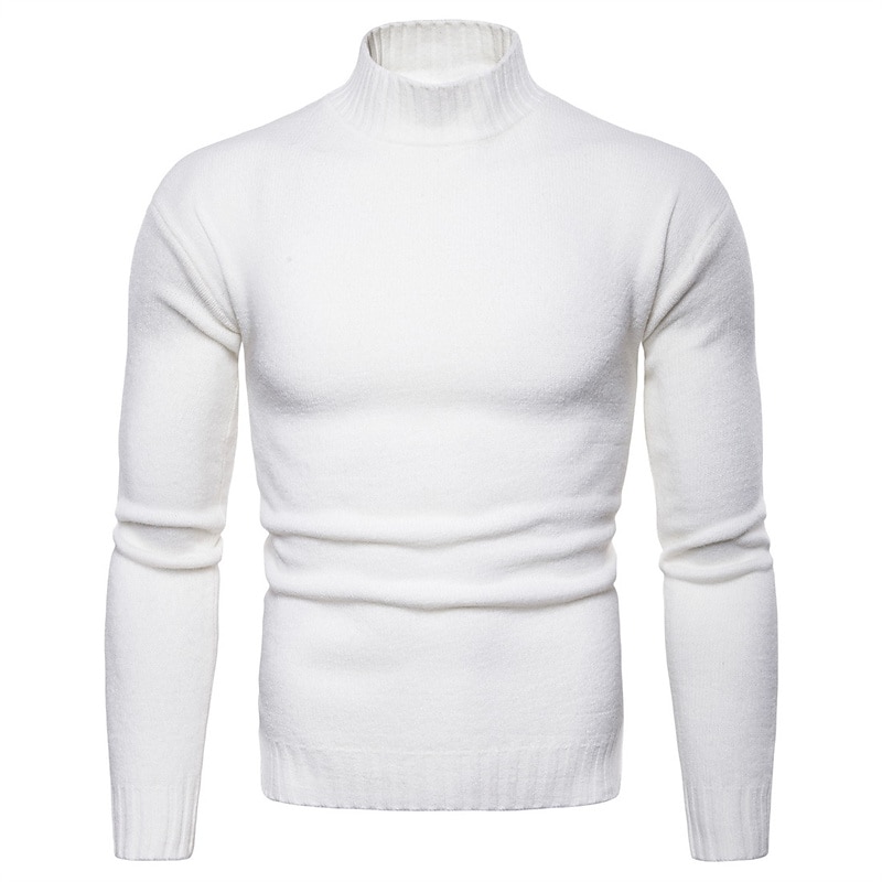 Férfi Pulóver Pulóver pulóver Garbó Bordázott Kötött Kötött Tömör szín Állógallér Alap Alkalmi Napi Szabadság Ruházat Tél Ősz Fekete Katonai zöld M L XL 2025 - $26.99 –P7