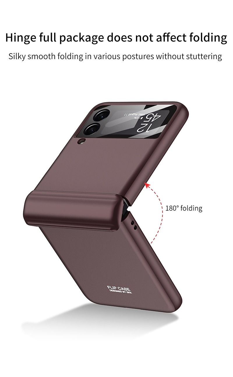 Phone Case For Samsung Galaxy Z Flip 5 Z Flip 4 3 2 Back Cover Portable Magnetic Full Body Protective Solid Colored TPU 2025 - $28.99 –P8
