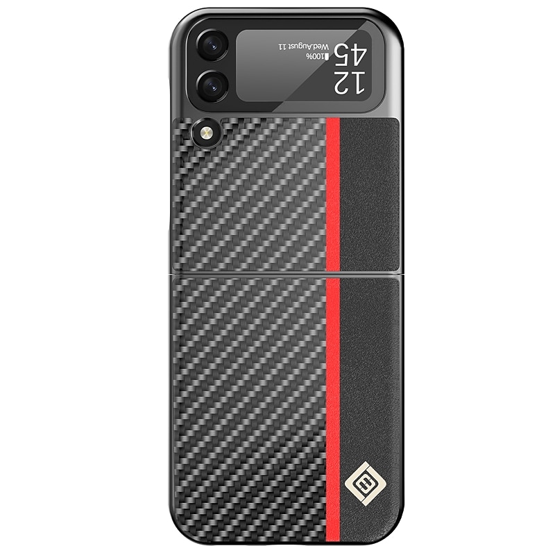 Phone Case For Samsung Galaxy Z Flip 6 Z Flip 4 Z Flip 3 Flip Flip Solid Colored PC PU Leather 2025 - $13.99 –P11