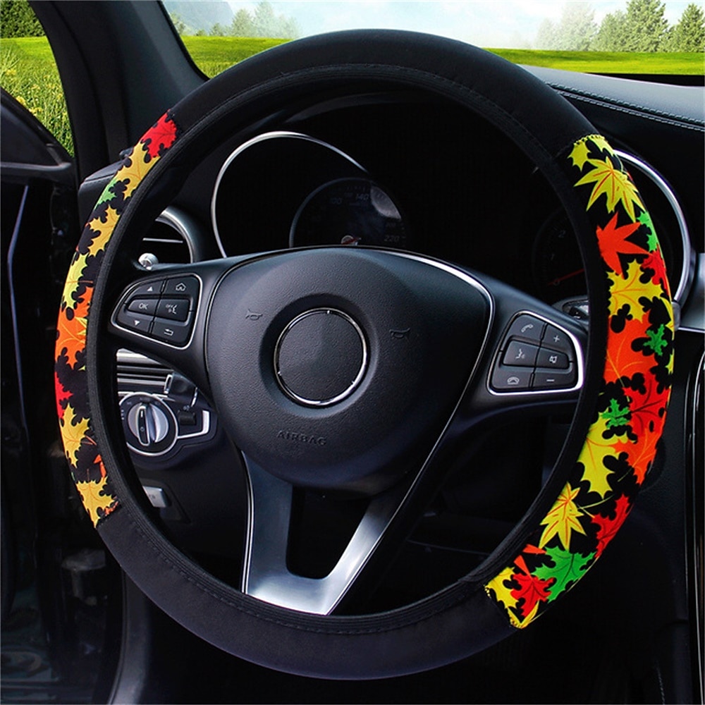 coprivolante elastico per auto stampa stile etnico antiscivolo car styling coprivolante per auto accessori interni auto 38 cm del 2025 a $13.99 –P5