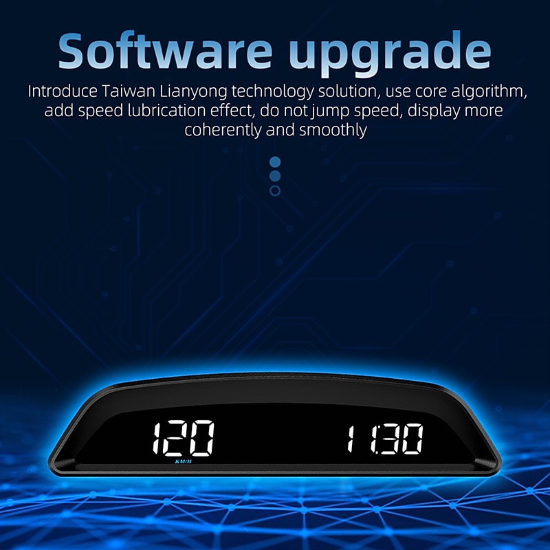 2025年 デジタル gps 速度計 ユニバーサル ヘッドセット車 5.5 インチ大型液晶ディスプレイ hud mph 速度疲労運転アラート すべての車両の速度超過警告トリップ メーター  コレクション – $71.99 –P8