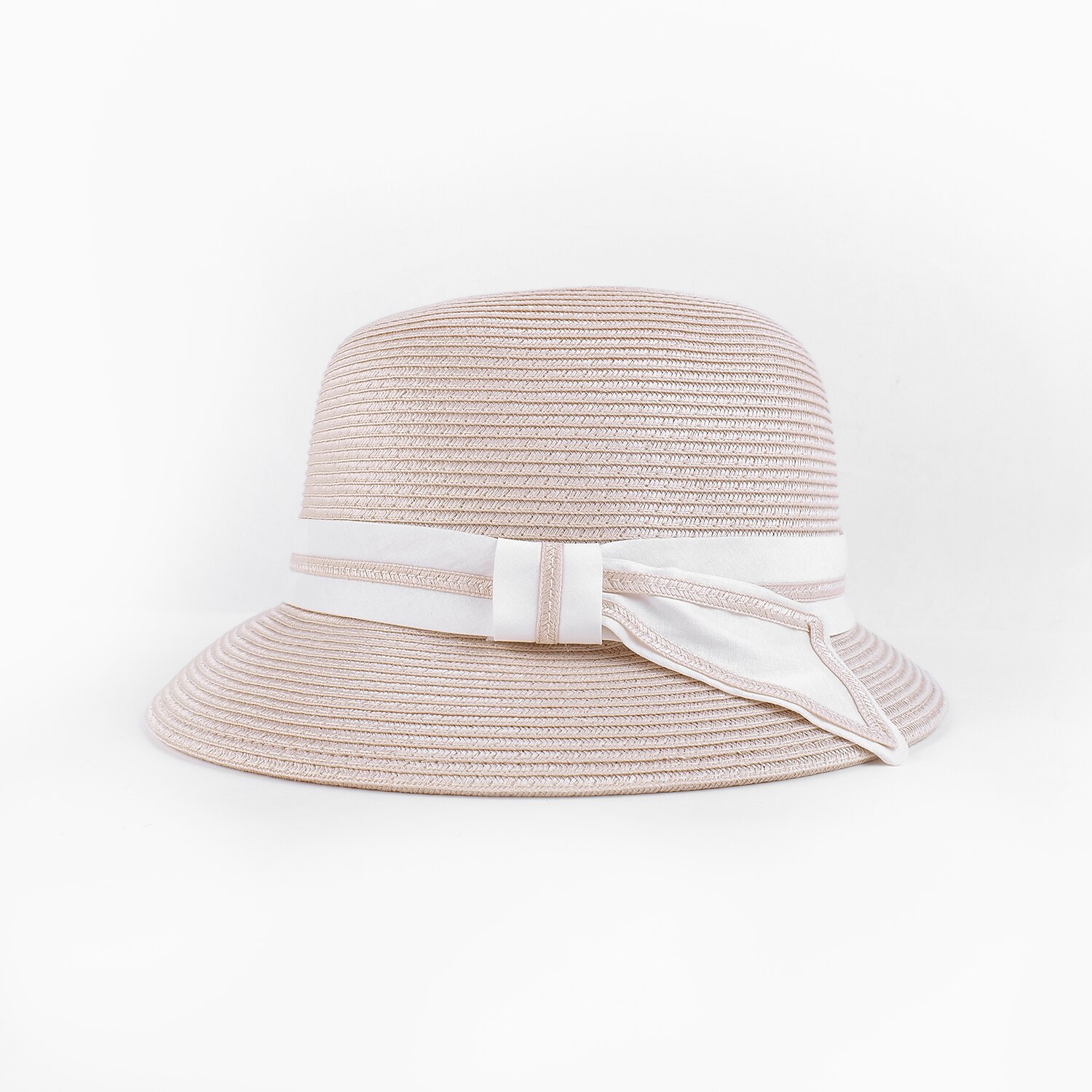 Böhmische Strand-Strohkopfbedeckung / Strohhüte mit Satinschleife lässig / Urlaubskopfbedeckung / Sonnenschutz 2025 - $22.99 –P9