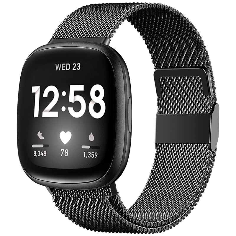 Reim til Smartklokke Kompatibel med Fitbit Versa 4 Sense 2 Versa 3 Sense Rustfritt stål Smartklokke Stropp Pustende Støtsikker Milanesisk rem Erstatning Armbånd 2025 - $45.13 –P8