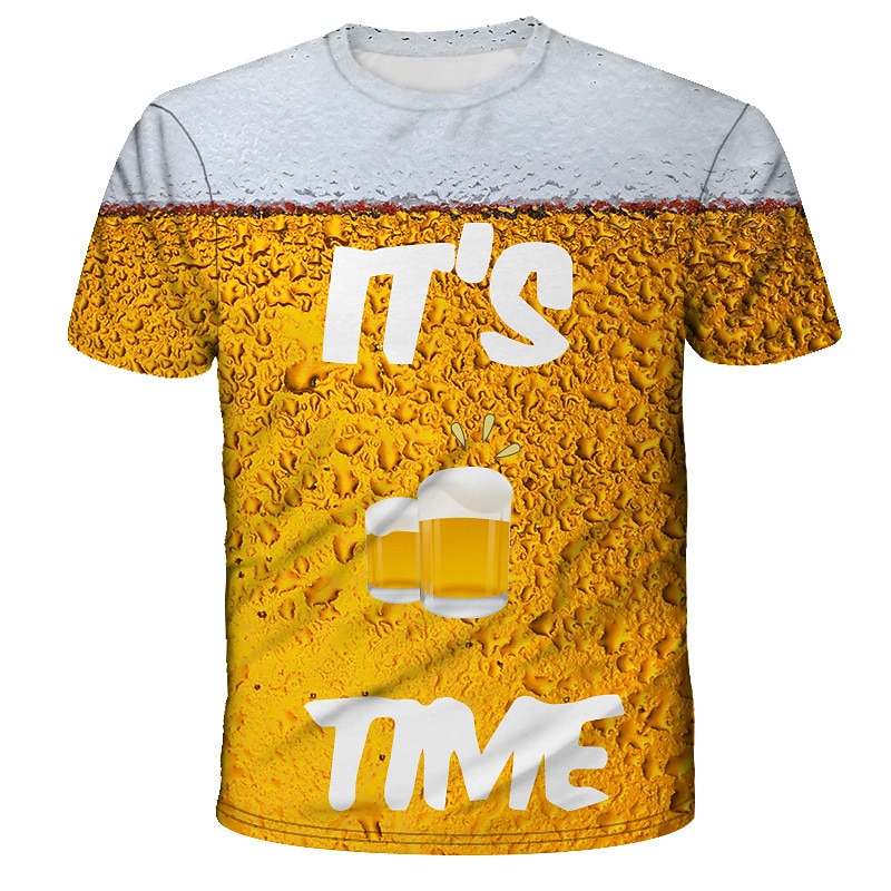 Anime 3D Tee-shirt Costume de cosplay T-shirt Bière Classique Style de rue pour Homme Unisexe Adulte Impression 3D  pour Oktoberfest de 2025 ? $17.49 –P7