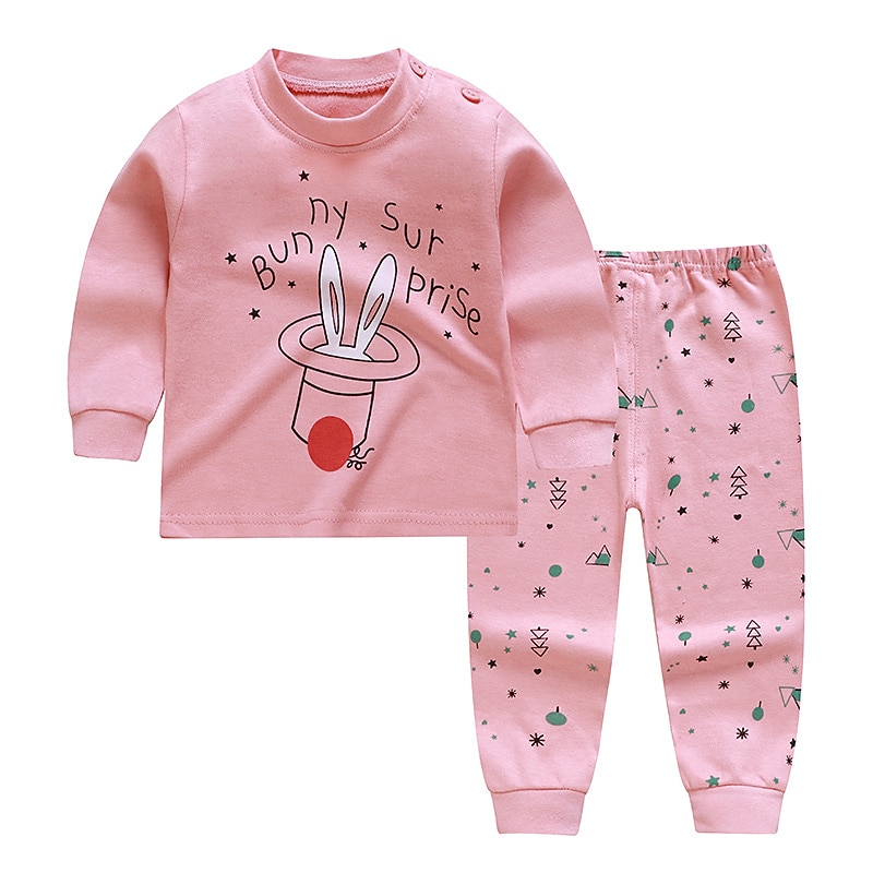 unisex hoodie för barn & byxa kläder set 2 delar långärmad mörkblå tecknad djur bomull ledig komfort 2-6 år 2025 - $22.99 –P9