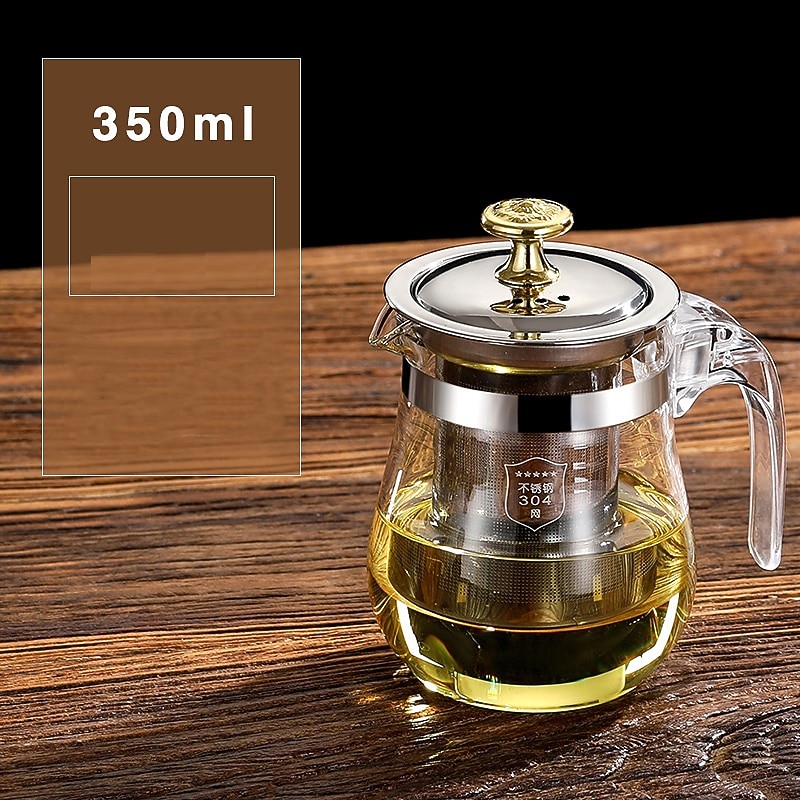 Heat Resistant Glass Teapot With Stainless Steel Tea Strainer Infuser Flower Kettle Kung Fu Teawear Set Puer Oolong Pot 2026 - $15.99 –P1
