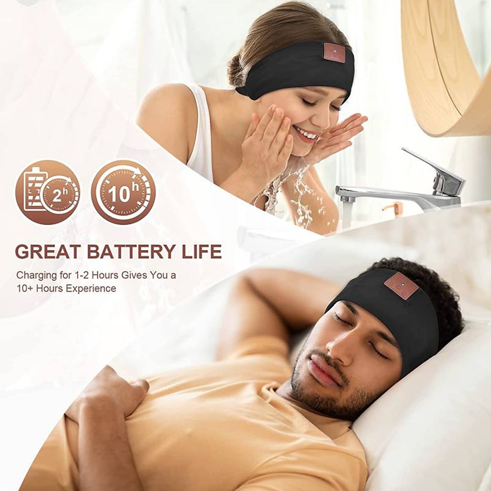 2025年 スリープヘッドフォン、Bluetoothヘッドバンドヘッドフォン HDスピーカーとマイク付き、横向き寝る人のために最適、通話、ジョギング、ヨガ、ワークアウトギフトアイデア - ユニセックス  コレクション – $22.99 –P7