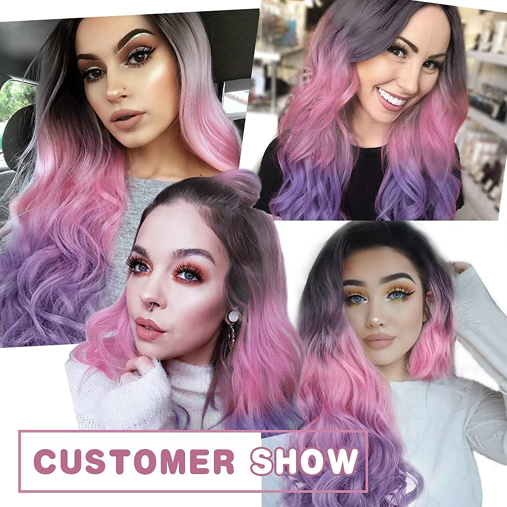 Red Synthetic Wig Long Wavy Side Part Heat Resistance Wig Natural Looking Fiber for Women Cosplay or Daily Use. Halloween Wigs 2025 - $22.99 –P19