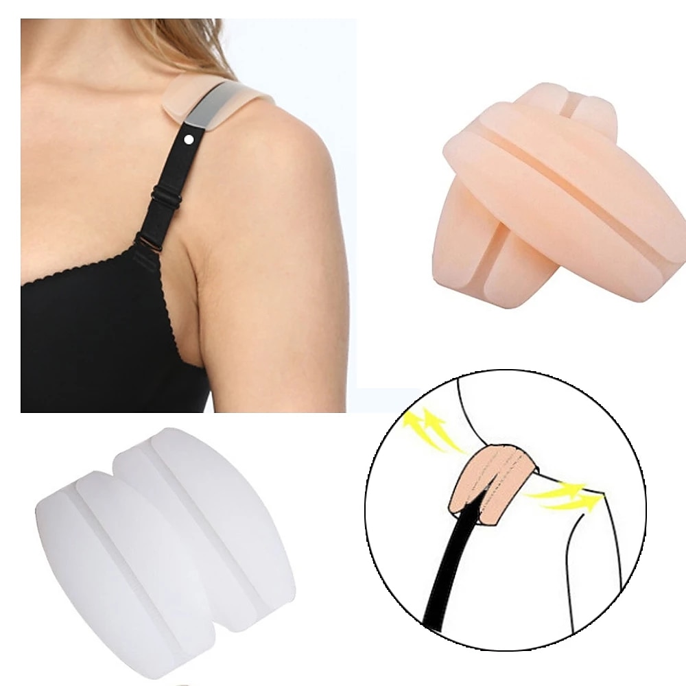 2pcs Silicone Bra Strap Cushions Holder Non-Slip Comfort Shoulder Pads Bra  Cushions Pads Sewing Accessories