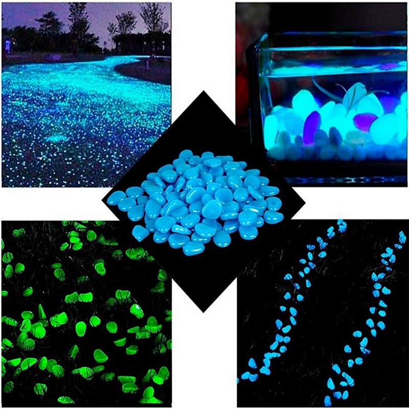 1pack Glow in the Dark Garden Pebbles For Sidewalk Garden Terrace Lawn Garden Patio Fish Tank Aquarium Decoration Glow Stone 2025 - $6.49 –P6