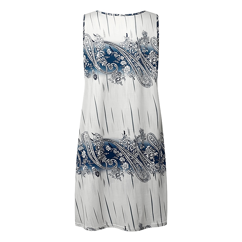 Women's Plus Size Curve Shift Dress Floral Round Neck Print Sleeveless Spring Summer Casual Random Print Short Mini Dress Casual Daily Dress 2025 - $21.99 –P2
