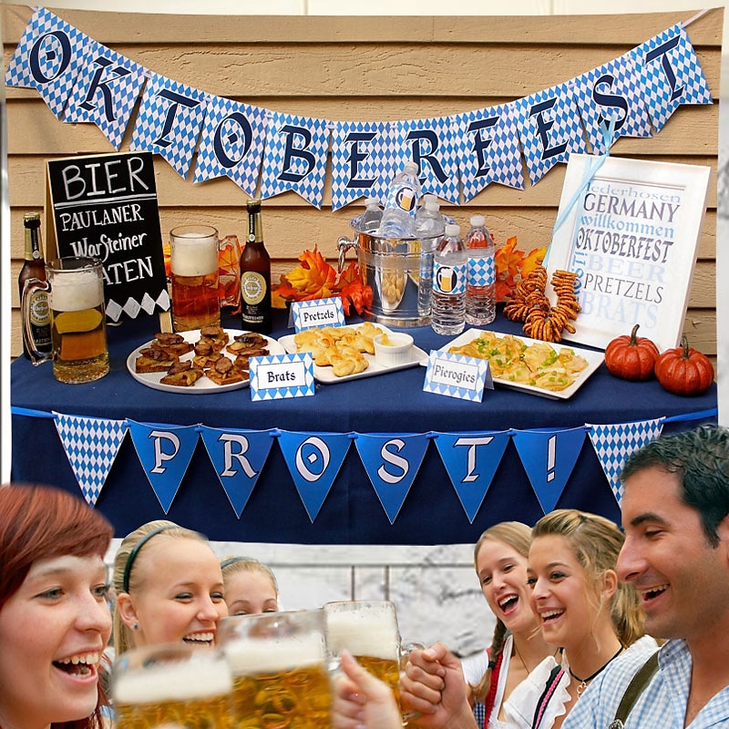 oktoberfest juhlaseinä tapetti taide sisustus huopa verho riippuva koti makuuhuone olohuone sisustus polyesteri olut saksalainen baijerilainen 2025 - $12.99 –P6