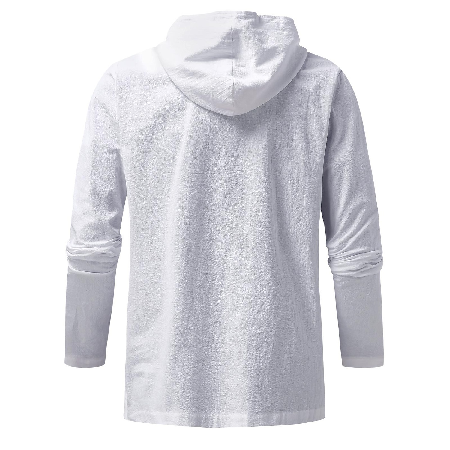 Herren Hemd Sommerhemd Strandhemd Feste Farbe Strasse Casual Schwarz Weiß Blau Khaki Langarm Mit Kapuze Sommer Bekleidung 2025 - $28.99 –P5