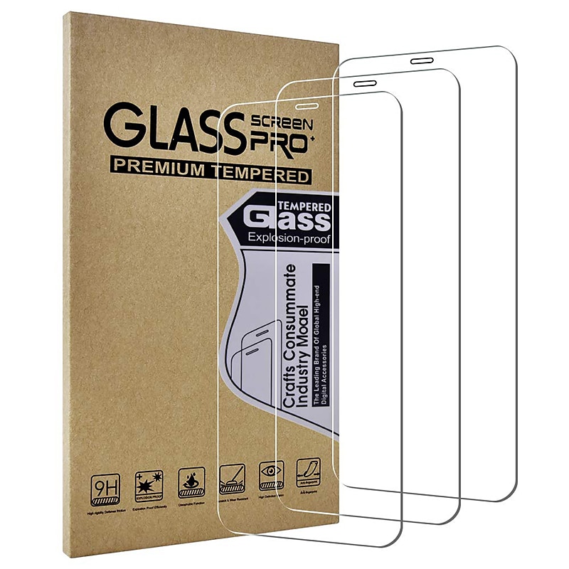 [3 عبوات] واقي الشاشة من أجل Apple ايفون 16 آيفون 15 برو ماكس بلس iPhone 14 13 12 11 Pro Max Mini X XR XS Max 8 7 Plus زجاج مقسي 9Hقسوة ضد البصمات (HD) دقة عالية نحيل جداً لمس ثلاثي الأبعاد متوافق 2025 - $10.99 –P2