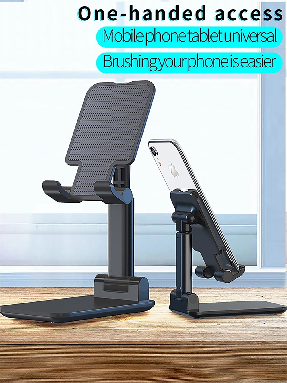 Foldable Mobile Phone Holder Stand Retractable Adjustable Phone Holder Cradle for iPhone 13 12 11 Pro Max X iPad and All Smartphones Adjustable Metal Desk Desktop Tablet Universal Cell Phone Holder 2025 - $12.99 –P2