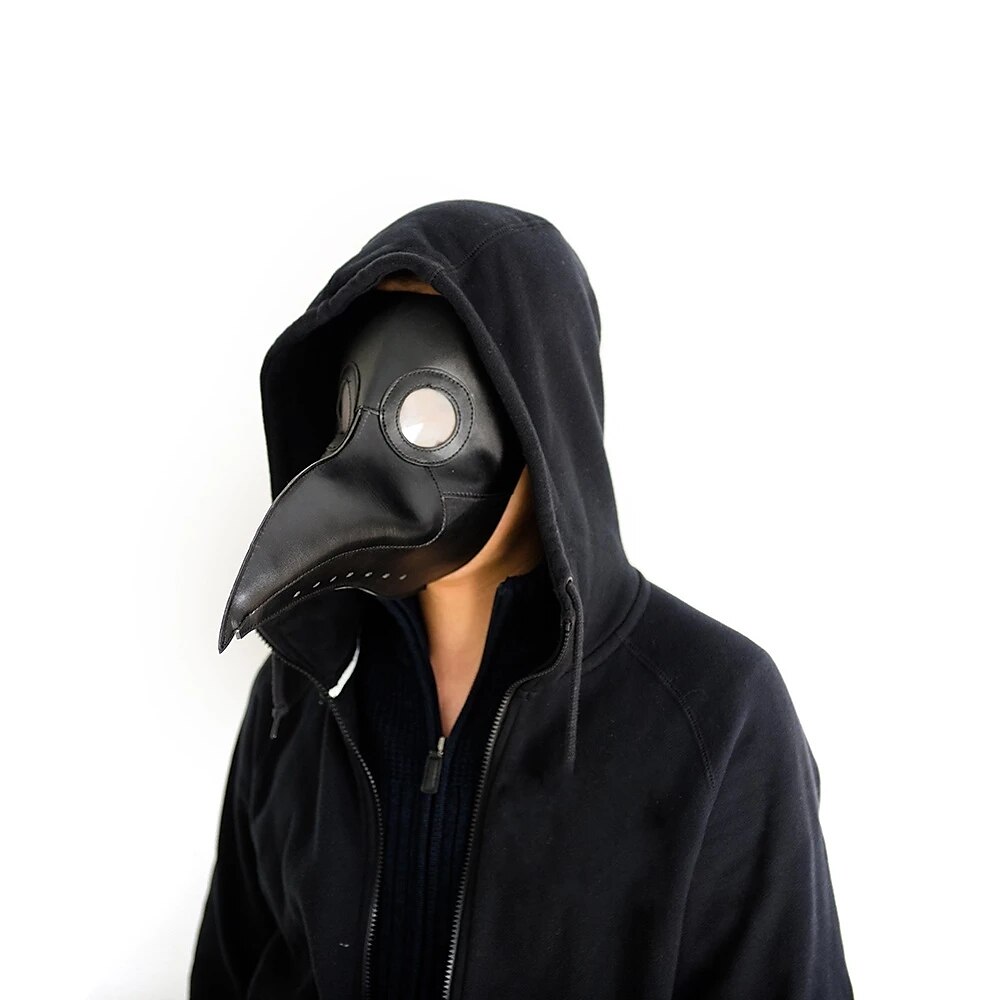 engraçado medieval peste steampunk médico pássaro máscara látex punk cosplay máscaras bico adulto festival evento cosplay adereços branco preto para o halloween de 2025 por $26.99 –P9