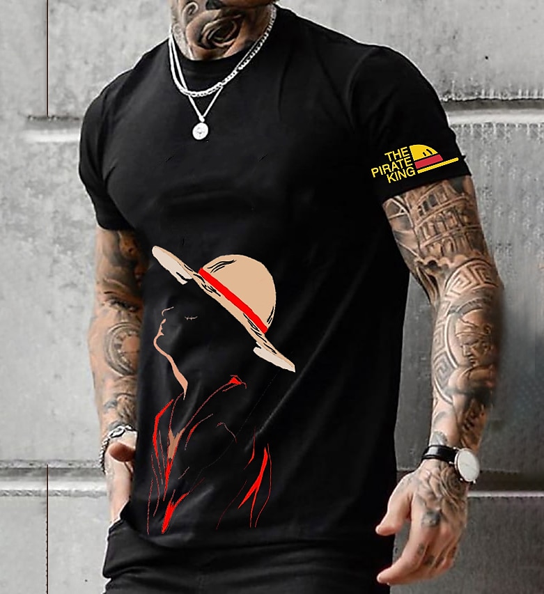 One Piece Aap D. Luffy T-Shirt Anime Cartoon Anime 3D Klassiek Street Style Voor Voor Stel Voor heren Dames Volwassenen 3D afdrukken 2025 - $20.99 –P1