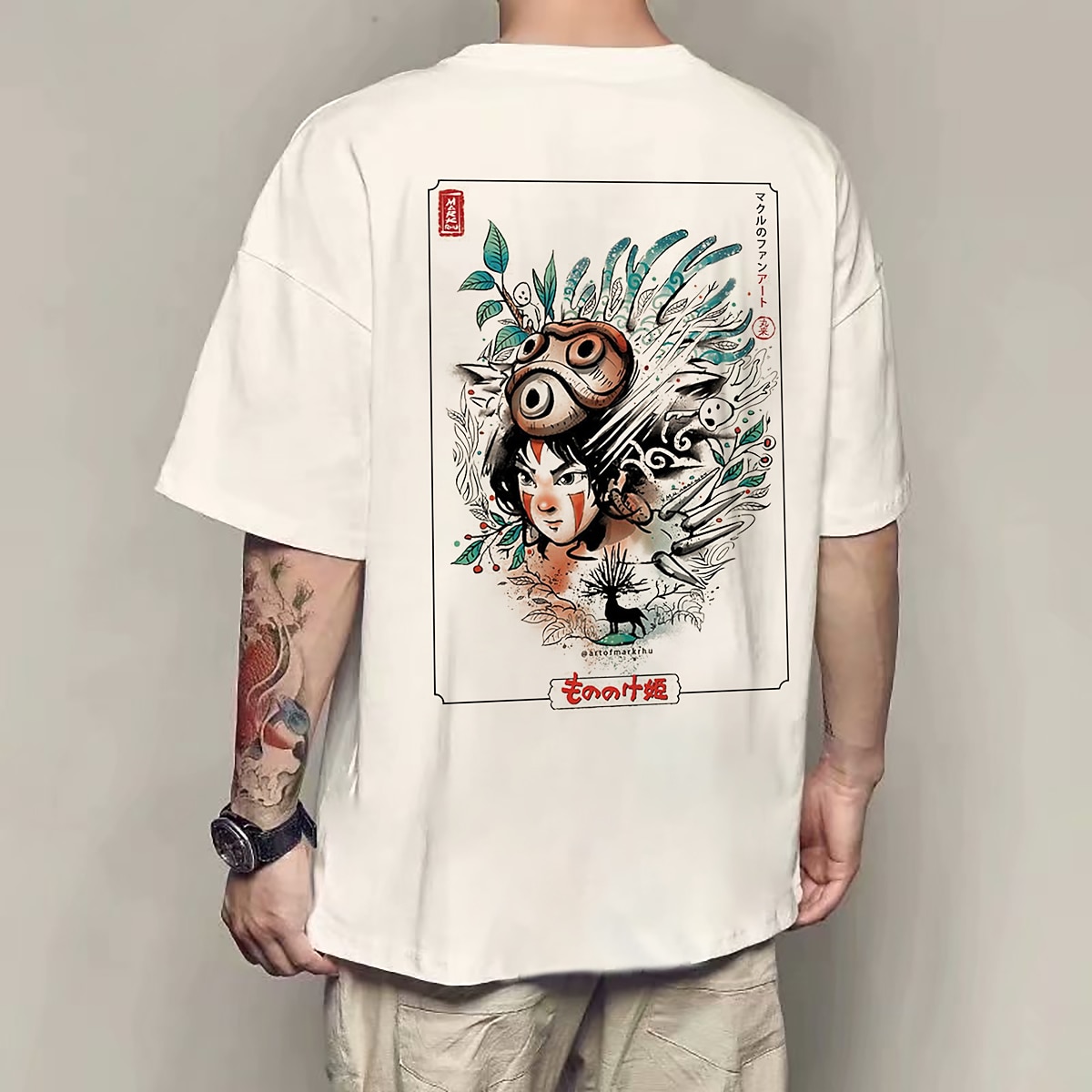 Princess Mononoke Mononoke Hime T-shirt Cartoon Manga Anime Graphic For Couple's Men's Women's Adults' Hot Stamping 2025 - $17.99 –P1