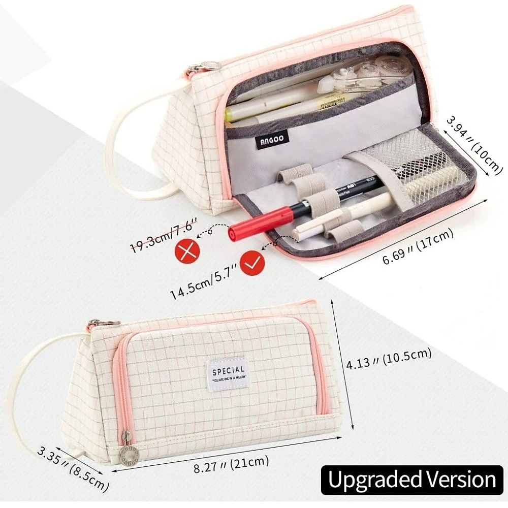 Pencil Case Pen Pouch Marker Bag Wear-Resistant Multifunction With Zipper Canvas for School Office Student 2025 - $20.99 –P5