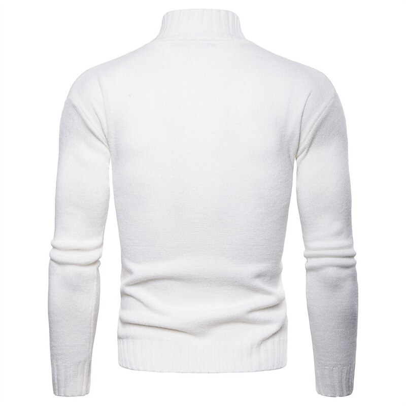 Férfi Pulóver Pulóver pulóver Garbó Bordázott Kötött Kötött Tömör szín Állógallér Alap Alkalmi Napi Szabadság Ruházat Tél Ősz Fekete Katonai zöld M L XL 2025 - $26.99 –P8