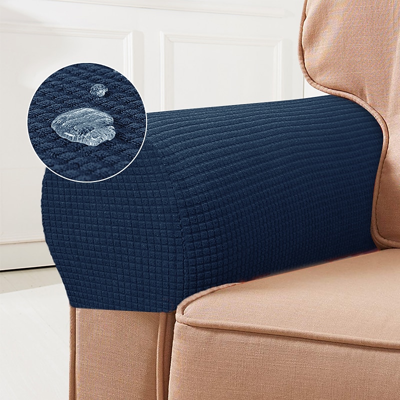 stretch armlenetrekk spandex vanntette armtrekk til stoler burgunder rød sofa sofa lenestol slipcovers for recliner sofa sett med 2 stk 2025 - $10.99 -P6
