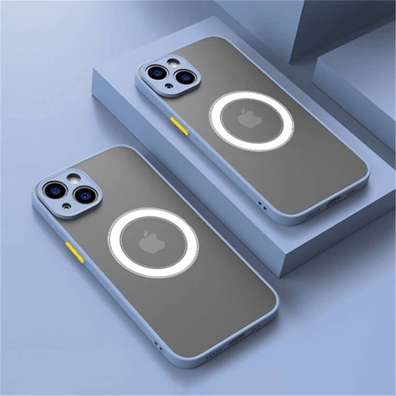 Чехол для iPhone 16e iPhone 16 iPhone 15 Pro Max Plus iPhone 14 13 12 11 Pro Max Plus X XR XS Защитный чехол тонкий с MagSafe полупрозрачный ультратонкий матовый блестящий однотонный PC 2025 - $13.99 –P5