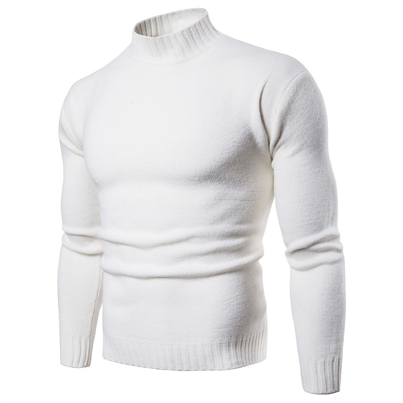 Férfi Pulóver Pulóver pulóver Garbó Bordázott Kötött Kötött Tömör szín Állógallér Alap Alkalmi Napi Szabadság Ruházat Tél Ősz Fekete Katonai zöld M L XL 2025 - $26.99 –P6