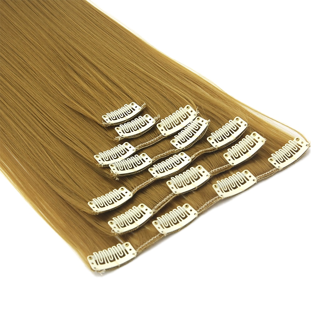 Yaki Straight Synthetic Hair 24 inch Hair Extension Clip In / On 1pc / pack Smooth Women's Girls' 2025 - $18.49 –P7