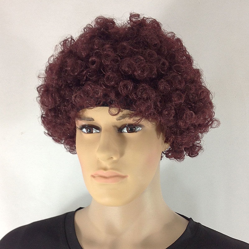 Fans Parykk Farge Cosplay Parykk Burlesque Klovn Det Yaki Afro Krøllete Bob Parykk Medium Lengde Beige Syntetisk Hår Barns Cosplay Kreativ Morsom Rød Karneval Festival Halloween Parykker 2025 - $12.49 –P6