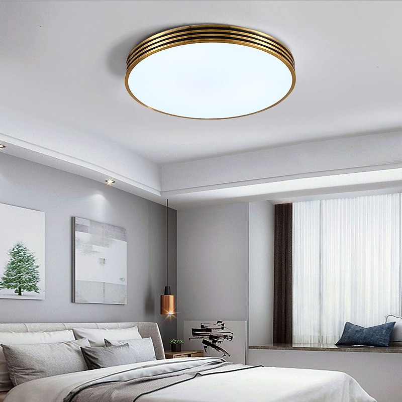 40 cm Circle Design Ceiling Lights Copper Brass Modern 220-240V 2026 - $172.99 –P2