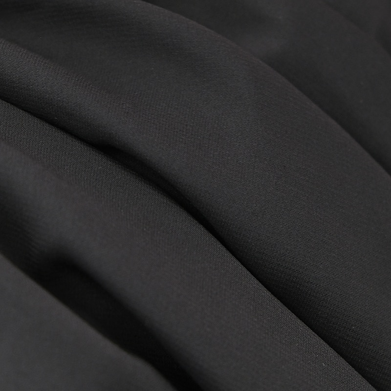 Robe de soirée A-Line robe empire noire invité de mariage longueur de sol manches longues col en V chiffon dos en V avec fente robe de masquerade couleur pure pour impressionner 2025 de 2025 ? $161.99 –P8