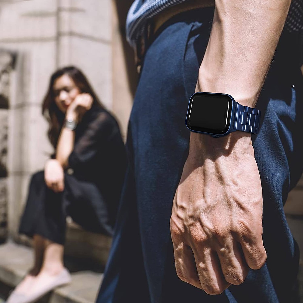 Brățări cu Legături Compatibil cu Curea de ceas Apple Watch 38mm 40mm 41mm 42mm 44mm 45mm 49mm Buclă Lux Închidere metalică Oțel inoxidabil Curea de ceas de schimb pentru iwatch Series Ultra 8 7 6 5 2025 - $18.99 –P5