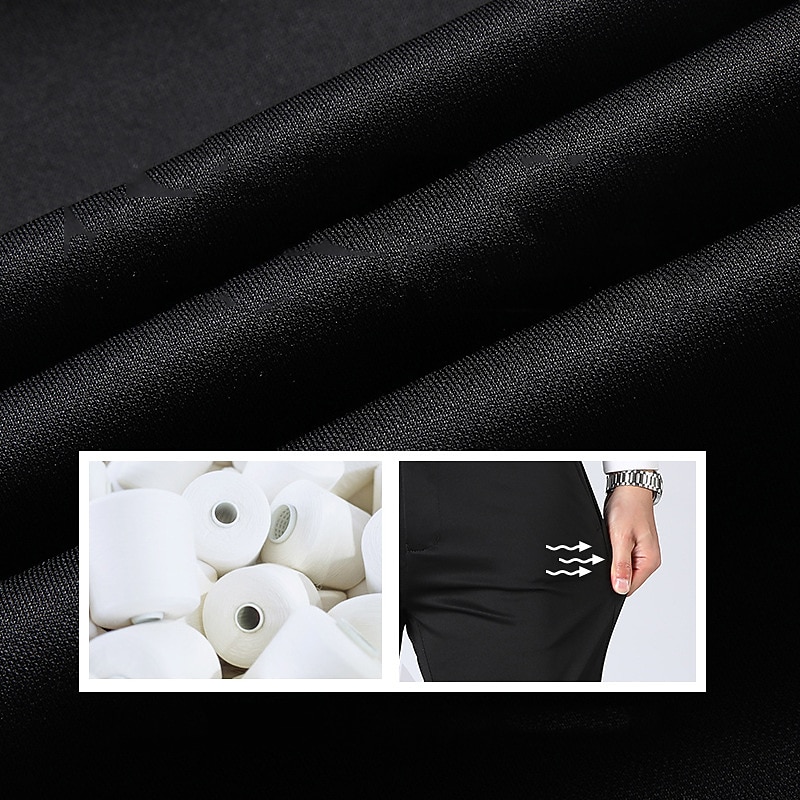 Bărbați Costume Pantaloni chinez Buzunar Simplu Confort Respirabil Nuntă Afaceri Casual Modă Clasic Galben Bleumarin Strech 2026 - $18.49 –P3