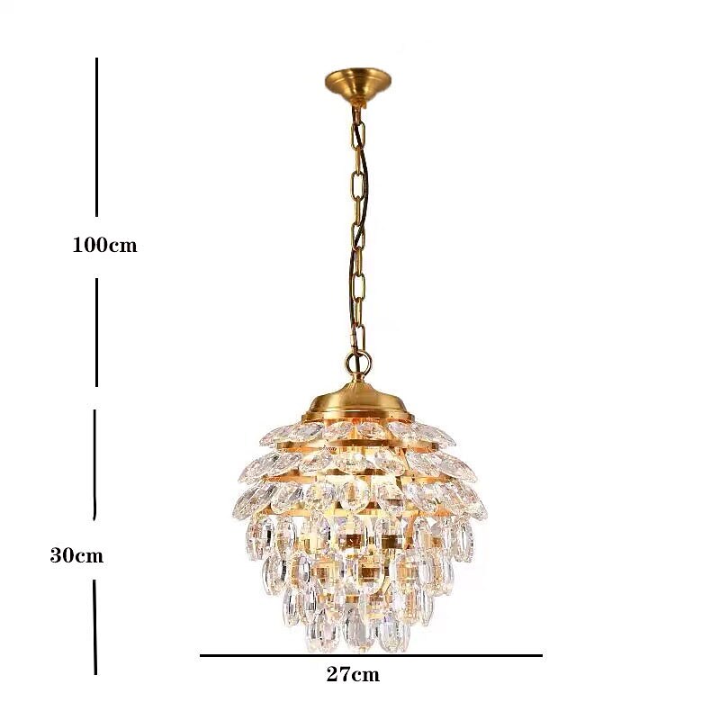 27 cm pendel lanterne design pendel lys kobber messing moderne 220-240v 2026 - $549.99 –P7