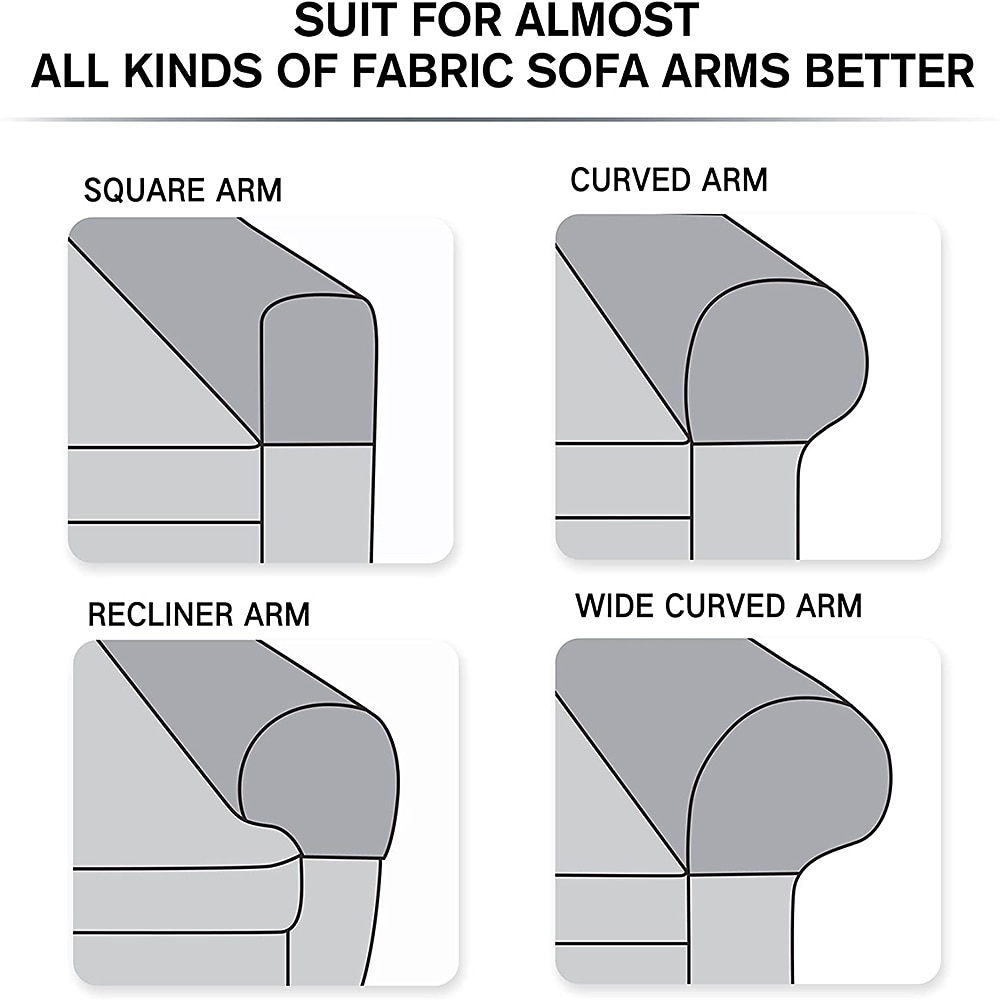 Stretch Armrest Covers Spandex Water Resistant Arm Covers for Chairs Burgundy Red Couch Sofa Armchair Slipcovers for Recliner Sofa Set of 2pcs 2025 - $5.49 –P2